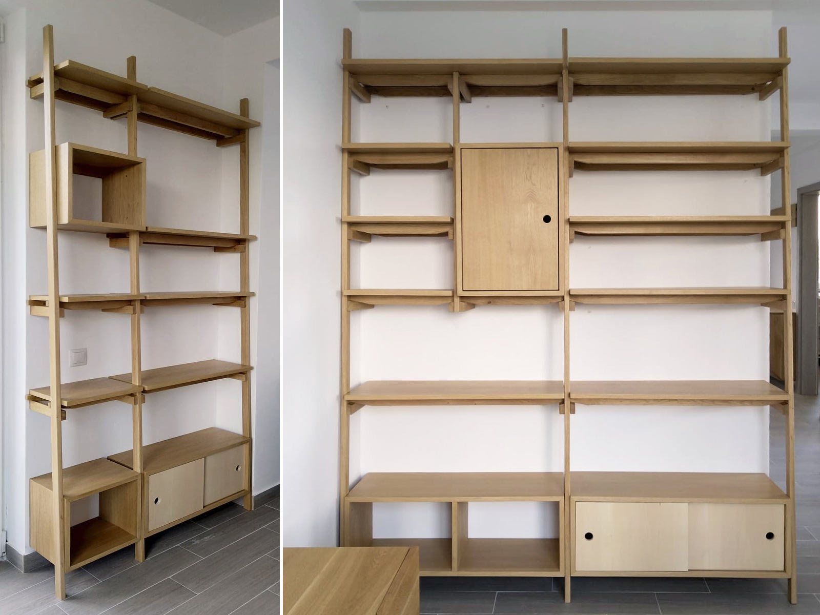 Diverse posibilități de personalizare a sistemului modular de bibliotecă FM20